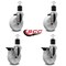 Service Caster 5'' Nylon Wheel Swivel 1-7/8'' Expanding Stem Caster Set 2 Brakes, 4PK SCC-EX20S514-NYS-2-PLB-2-178 - alternate 5
